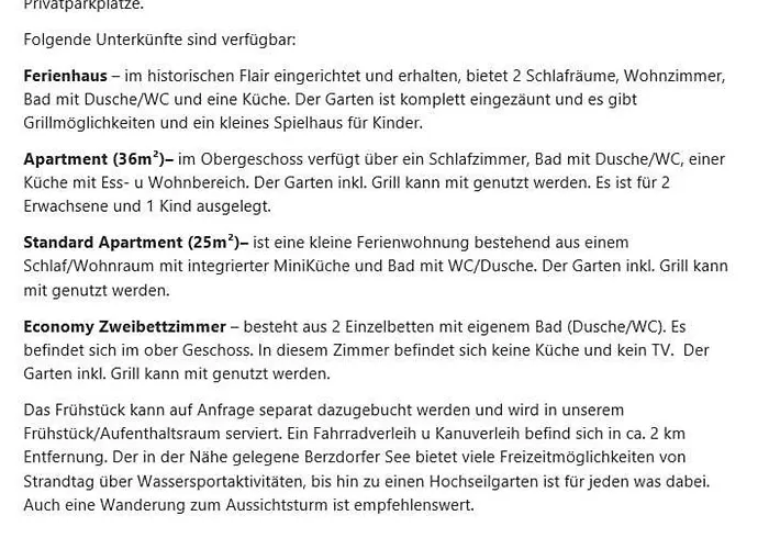 Zimmervermietung Leuba Ostritz